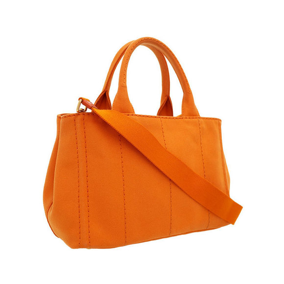 Prada Mini Handbag Tan 2WAY Canapa - Picture 1 of 9